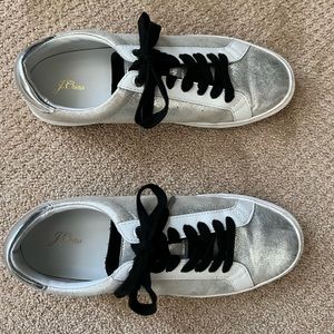 J. Crew Silver Metallic Womens Sneaker - Size 8